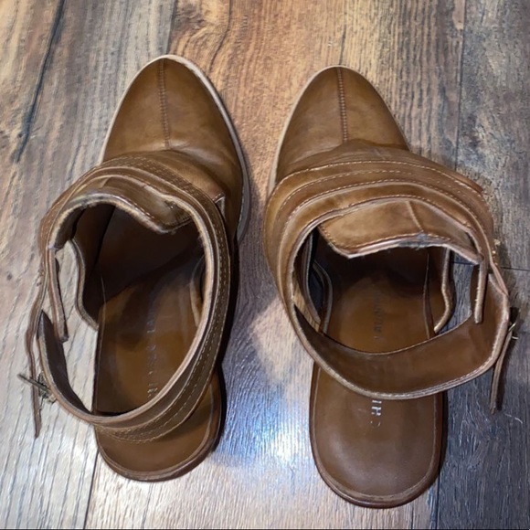 Chinese Laundry Brown Booties with Open Heel - Picture 2 of 4